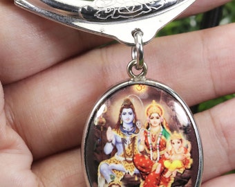 Lord Shiva locket, Shiva statue, Durga pendant, Pendant hindu, Gift, Hindu amulet, Hindu God, Durga statue, Kali pendant, Gift, Ohm, Thai