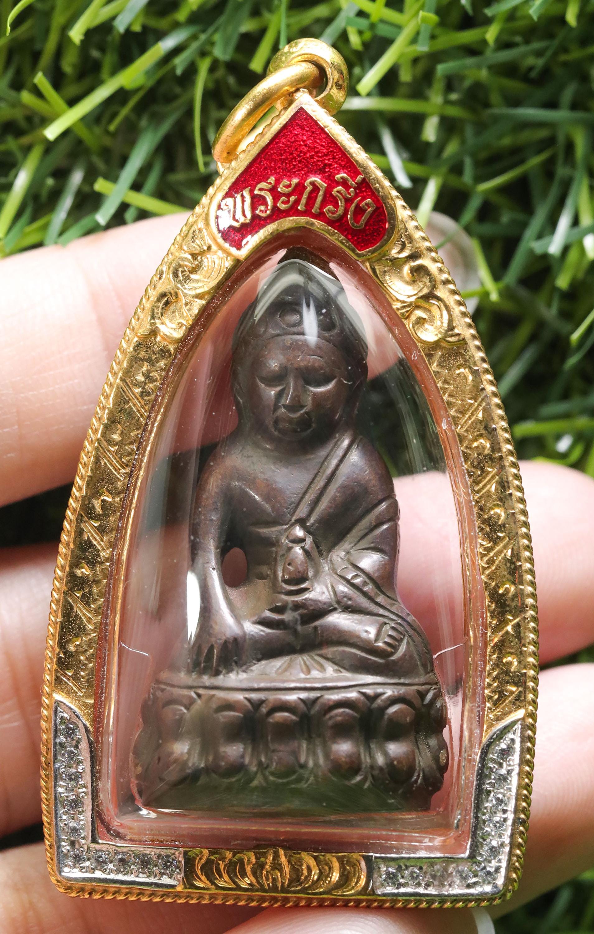 Phra Kring ハヌマン 仏陀 お守り アミュレット Wat Kositaram タリスマン 幸運 魔除け 横南アジア タイ Phra Kring ハヌマン 仏陀 お守り アミュレット Wat Kositaram