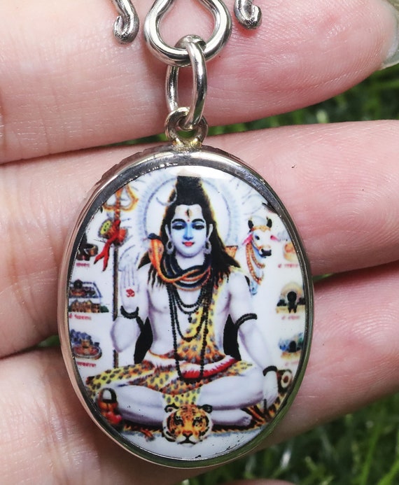 Shiva locket, blessed, Shiva statue, Durga pendan… - image 1