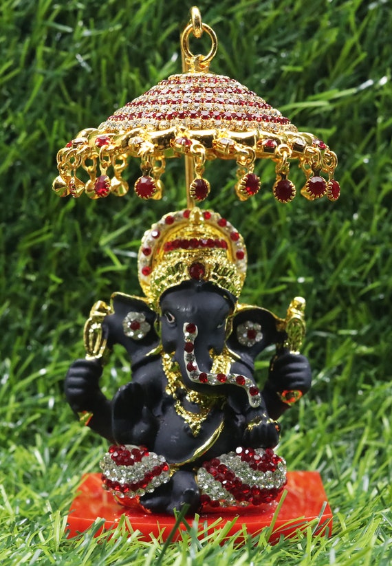 5,5cm hoch … Messing-Figur … Ganesha … Ganapati … Talisman … Original aus Indien 