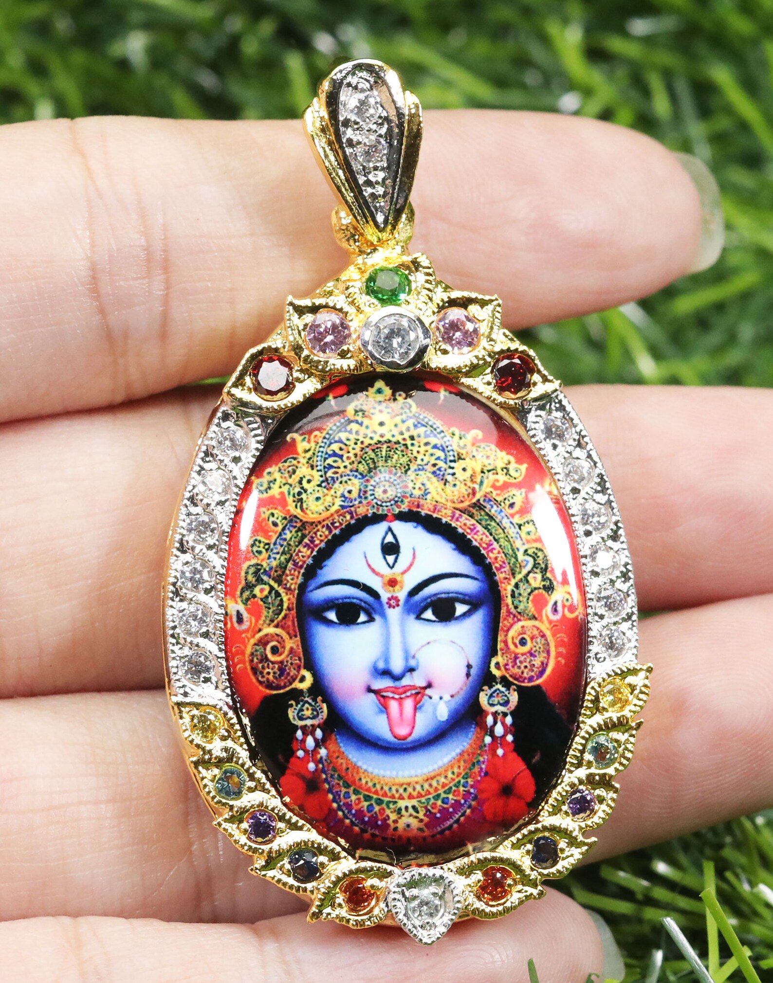 Maa Durga Locket Jewelry Mother Durga Statue Durga Pendant | Etsy