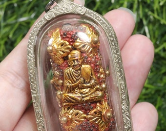 Takrud, LP Toh, kring, amulette et talisman thaïlandais, amulette de bouddha, célèbre talisman bouddhisme moine de Luang Phor Toh, cadeau, bouddha thaïlandais, pendentif