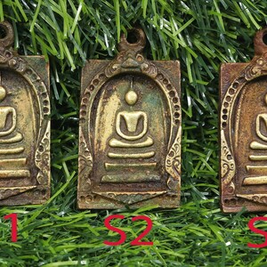 Phra Somdej Brass / Thai amulet and Talisman / LP Toh / Powerful / Old Thai Buddha Amulet / Phra somdej / Brass pendant / Pendant / 1Pcs image 5