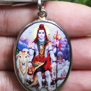 Shiva locket, blessed, Shiva statue, Durga pendant, Pendant hindu, Gift, Hindu amulet, Hindu God, Taro, Kali pendant, Gift, Ohm, Thai, cow