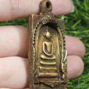 Phra Somdej Brass / Thai amulet and Talisman / LP Toh / Powerful / Old Thai Buddha Amulet / Phra somdej / Brass pendant / Pendant / 1Pcs image 4