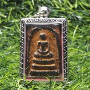 LP Toh Buddha Amulet: Thai Brass Talisman