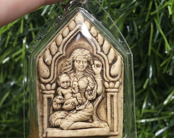 Maa Kuman, Thai amulet pendant, Thailand talisman, good luck and money, powerful magic, blessed, Necklace, Gift, wealth, Bird