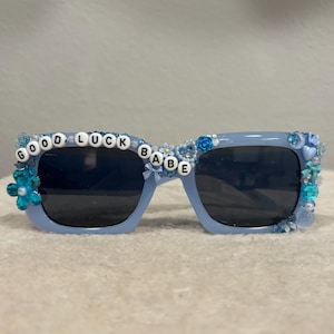 Chappell Roan sunglasses, Good Luck Babe lyrics, beaded concert sunglasses, pride sunglasses, girls trip sunglasses, bridesmaid gift
