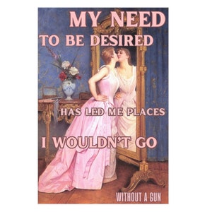 Honest Reading, Wall Art, Feminist Poster, Feminist Gifts, Unframed Prints, Vintage Prints, Coquette room decor, gift for her