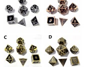 Metal Polyhedral D D Dice Set Metal RPG Role Playing Game Dice 7pcs Set Zinc Alloy with Enamel for Role Playing Game Dungeons and Dragons
