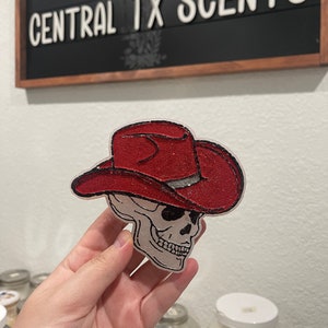 Air Freshener-Cowboy Skull-(Choose Scent & Color)-Car Scent-Car Freshie-Car Air Freshener