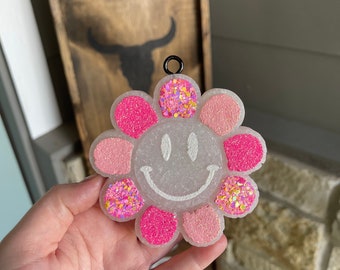 Air Freshener-Smile Daisy-(Choose Scent & Color)-Car Scent-Car Air Freshener-Car Freshie