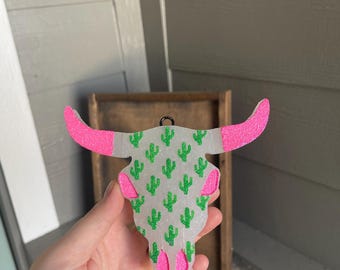 Air Freshener- Cactus Bull- (Choose Scent & Color)-Car Scent-Car Freshie-Car Air Freshener