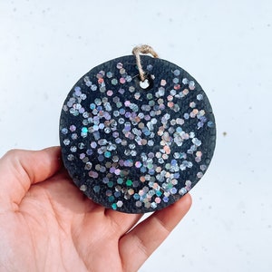 Air Freshener-Circle Glitter-(Choose Scent & Color)-Car Scent-Car Air Freshener-Car Freshie