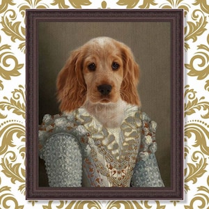 Custom Royal Pet Portrait, Custom Pet Portrait, Christmas Pet Queen Regal Pet Porytait, Dog Memorial, King Queen Pet, Dog Passed Away