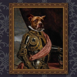 Custom Knight Pet Portrait, Custom dog Portrait, Renaissance Pet Portrait, Classic Pet Portrait, Knight Dog Portrait, Birthday Gift