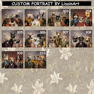 Custom Renaissance Pet Portrait, Royal Pet Portrait, Birthday Gift,Dog Art Regal Pet Portrait,Pet Loss Gift, Dog Passed Away,King Queen Pet image 6