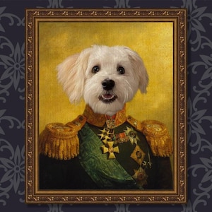 Custom Regal Pet Portrait, Royal Pet Portrait, Renaissance Dog Cat Portrait, Pet Loss Gift, Dog Passed Away, King Queen Pet, Unique Gift