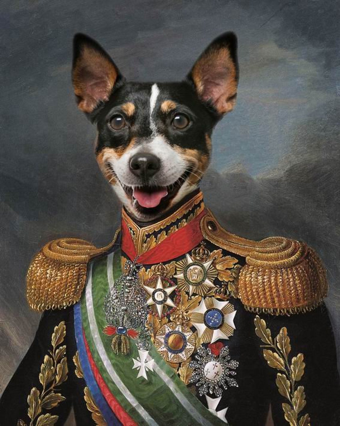 Custom Pet Portrait Custom Dog Portrait in Military Uniform | Etsy