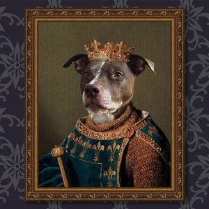 Custom Renaissance Pet Portrait, Royal Pet Portrait in Military Uniform, Pet Memorial Gift, Dog Portrait, Regal Pet Portrait, Unique Gift