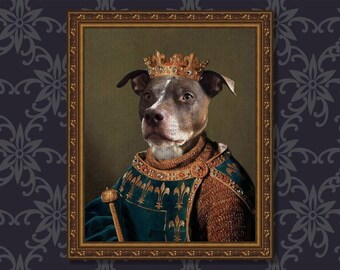 Custom Renaissance Pet Portrait, Royal Pet Portrait in Military Uniform, Pet Memorial Gift, Dog Portrait, Regal Pet Portrait, Unique Gift