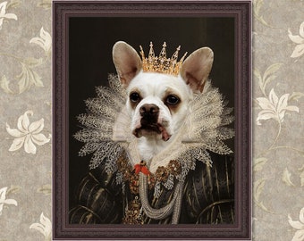 Custom Classic Pet Portrait, Royal Regal Pet Portrait, Custom Cat Portrait, Classic Pet Portrait, Wedding Gift ideas, Birthday Gift,Wall art