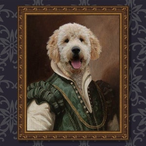 Custom Funny Pet Portrait, Custom Pet Portrait, Royal Pet Portrait, Fathers Day Gift, Pet Memorial Gift, Dog Passed Away, King Queen Pet