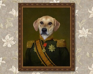 Poster Personalizzato Con Foto Del Tuo Animale Domestico – Ritratto Reale Stile Re/Regina – Prodotto In Germania (Royal R04)