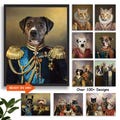 Custom Pet Portrait, Custom Dog Portrait in Military Uniform, Royal Pet Portrait Painting, Regal Dog Portrait,Funny Gift, Pet Loss