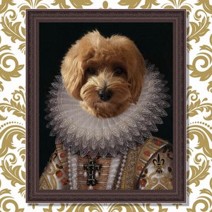 Custom Pet Portrait on Canvas, Royal Pet Portrait, Fathers Day Gift Regal Pet Portrait, King Queen Pet, Funny Gifts,Dog Passed Away,Pet Loss