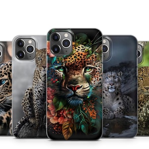 Leopard Gepard Handyhülle für iPhone 16 15 14 13 12 11 Samsung S25 S24 S23 S22 S21 S20 Google Pixel 9 Pro XL 8 7 6 5