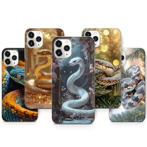 Green Wood Snake Viper Cobra Phone Case For iPhone 17 Pro Max 16 Pro 15 14 13 12 Fit Pixel 10 Pro XL 10A 9 8 7 6 Gift for Her/Him