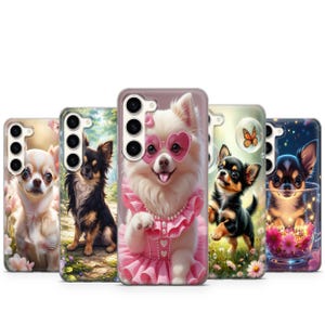 Cute Chihuahua Mini Dog Phone Case For Samsung Galaxy S26 Ultra S25 FE S24 Plus S23 S22 S21 S20