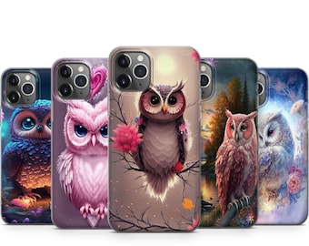 Cute Owl Phone Case For iPhone 16 15 14 13 12 11 Samsung S25 S24 S23 S22 S21 S20 Google Pixel 9 Pro XL 8 7 6 5