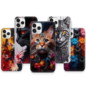 Cute Cat Kitten Kitty Phone Case For iPhone 17 Pro Max 16 Pro 15 14 13 12 Fit Pixel 10 Pro XL 10A 9 8 7 6 Gift for Her Him