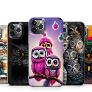 Cute Owl Phone Case For iPhone 16 15 14 13 12 11 Samsung S25 S24 S23 S22 S21 S20 Google Pixel 9 Pro XL 8 7 6 5