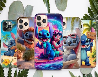 Stitch Cartoon Phone Case For iPhone 17 Pro Max 16 Pro 15 14 13 12 Fit Pixel 10 Pro XL 10A 9 8 7 6