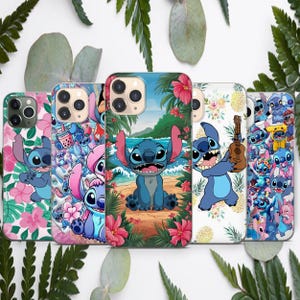 Custodia per telefono Stitch Cartoon per iPhone 16 15 14 13 12 11 Samsung S25 S24 S23 S22 S21 S20 GooglePixel 9 Pro XL 8 7 6 5