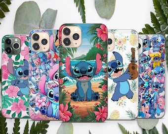 Stitch Cartoon Phone Case For iPhone 17 Pro Max 16 Pro 15 14 13 12 Fit Pixel 10 Pro XL 10A 9 8 7 6