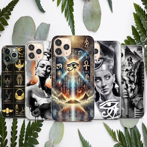 EGYPT NEFERTITI Anubis Ra Design Phone Case For iPhone 16 15 14 13 12 11 Samsung S25 S24 S23 S22 S21 S20 GooglePixel 9 Pro XL 8 7 6 5