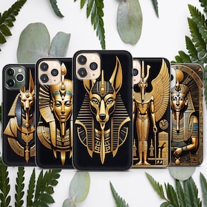 EGYPT PHARAOH Sphinx Anubis Design Phone Case For iPhone 16 15 14 13 12 11 Samsung S25 S24 S23 S22 S21 S20 GooglePixel 9 Pro XL 8 7 6 5