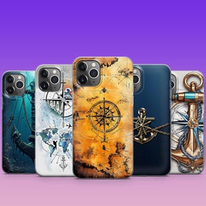 SAILOR Karte ANKER Telefon Fall Für iPhone 16 15 14 13 12 11 Samsung S25 S24 S23 S22 S21 S20 GooglePixel 9 Pro XL 8 7 6 5