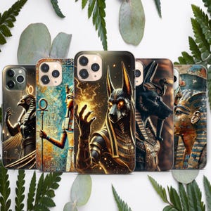 EGYPT PHARAOH Sphinx Anubis Design Phone Case For iPhone 16 15 14 13 12 11 Samsung S25 S24 S23 S22 S21 S20 GooglePixel 9 Pro XL 8 7 6 5