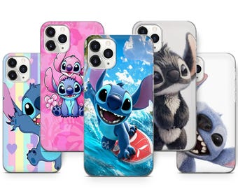 Coque de téléphone Stitch pour iPhone 17 Pro Max, 16 Pro, 15, 14, 13, 12, Pixel 10 Pro XL, 10A, 9, 8, 7, 6 - Cadeau mignon pour elle/lui