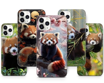Coque de téléphone RED PANDA pour iPhone 17 Pro Max, 16 Pro, 15, 14, 13, 12, Pixel 10 Pro XL, 10A, 9, 8, 7, 6