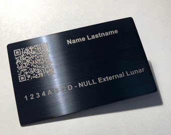 Custom Engraved Aerospace Grade Aluminum Wallet Insert or Business Card