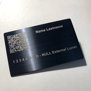 Inserto de billetera o tarjeta de presentación de aluminio de grado aeroespacial grabado a medida