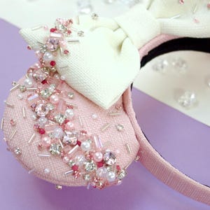 Luxury Glass Bead and Crystal Ears