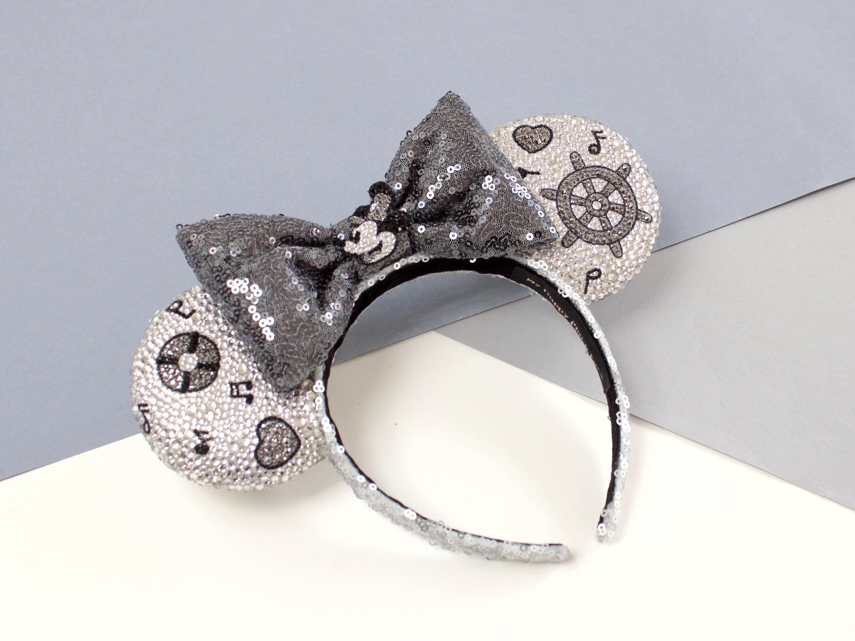 Vera Wang Crystal Black Horsehair Headband NWOT Vera Wang Minnie Ears - Etsy main image 2