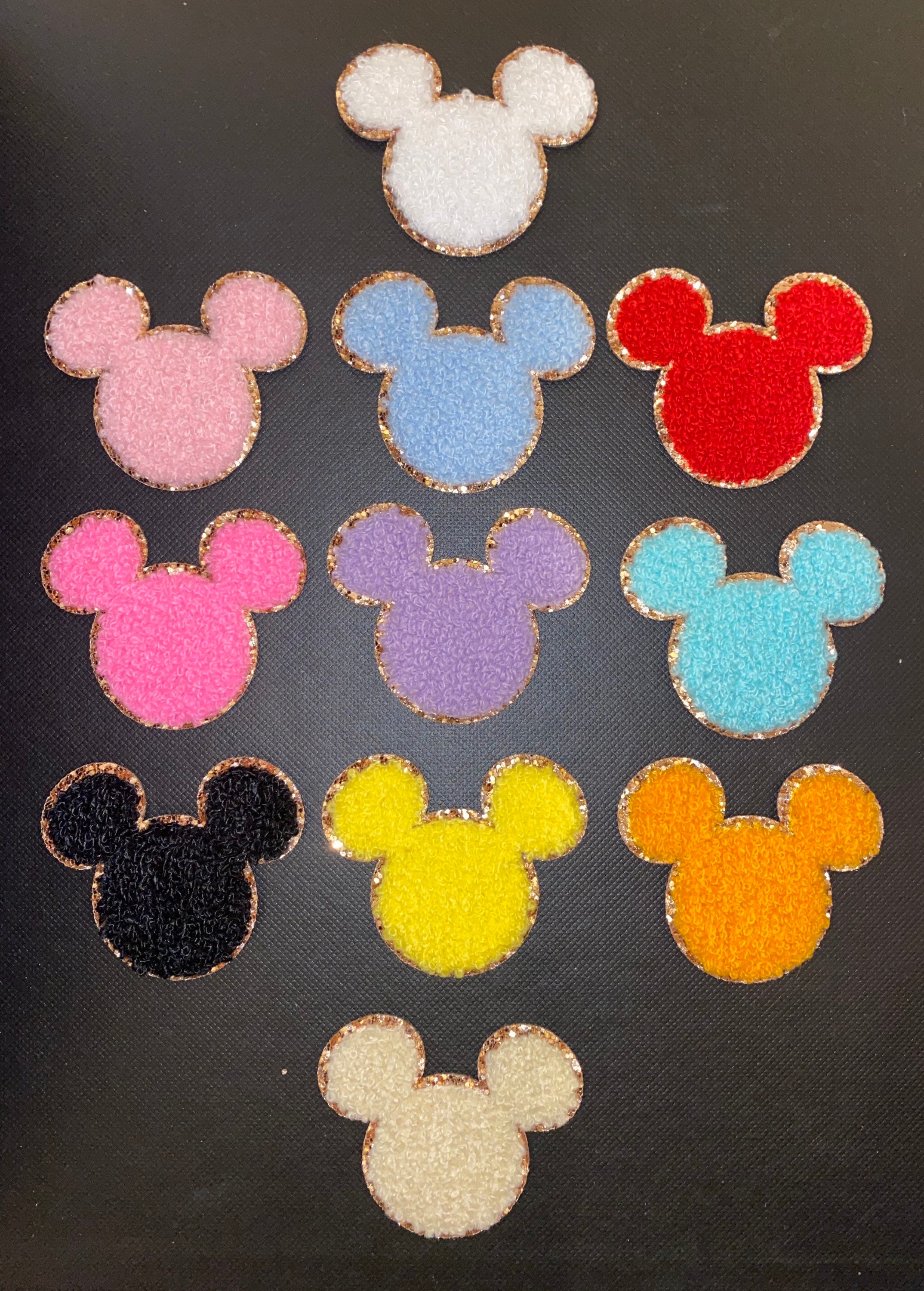 Chenille Mickey Mouse Patch Mickey Iron on Patch,mickey Heads 